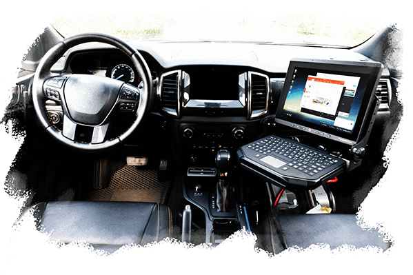 RuggON CHASER, rugged monitor, police vehicle computer