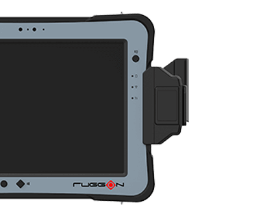 Rugged tablet with Machine Readable Zone Reader (MRZ)